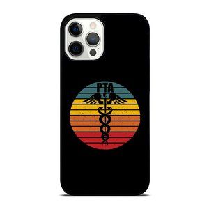 PTA Physical Therapy Assistant Gifts Medical Caduceus Retro iPhone Case